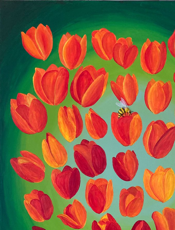 Tulipaner og bi
60x80
5000kr