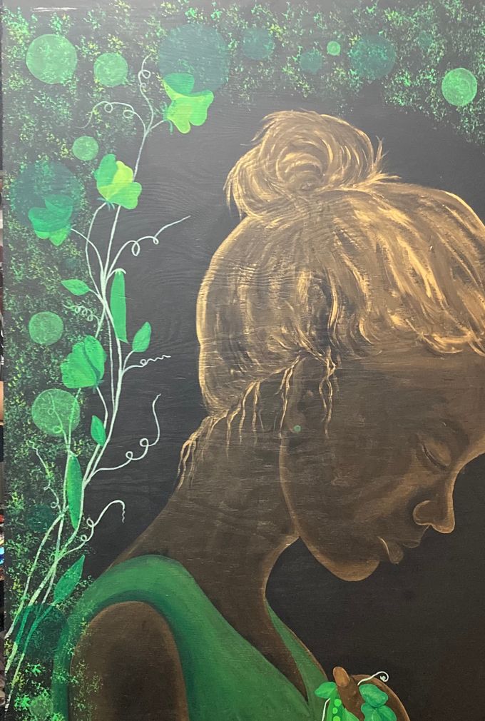 Prinsessens valg 
80x120 med stålramme
9900 kr
'Hvad enten du selv vælger ærten, eller du får den tildelt; vil den give dig søvnløse nætter, hvis du ikke selv er med til at bestemme, hvordan sengen er redt.
